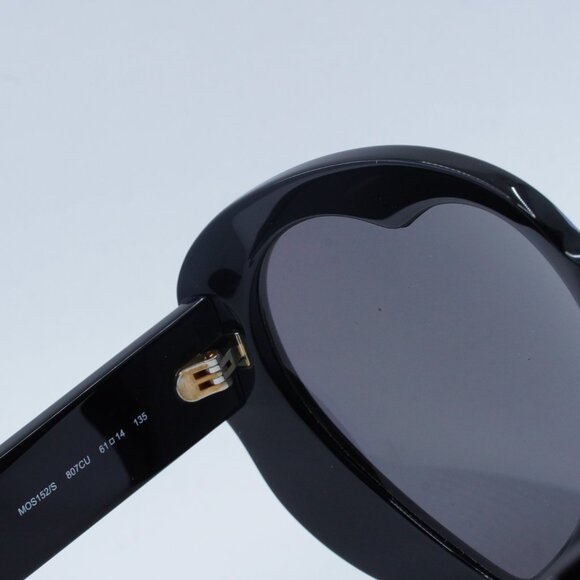 Moschino MOS152/S 0807 CU Sunglasses Black Geometric Frame, Yellow Lenses - Picture 7 of 10